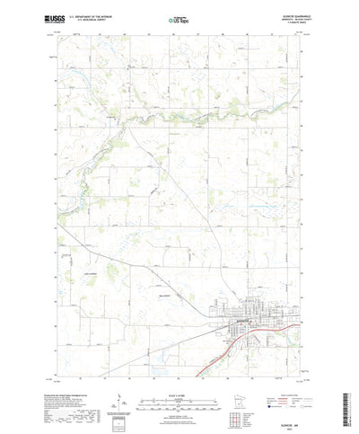 United States Geological Survey Glencoe, MN (2022, 24000-Scale) digital map