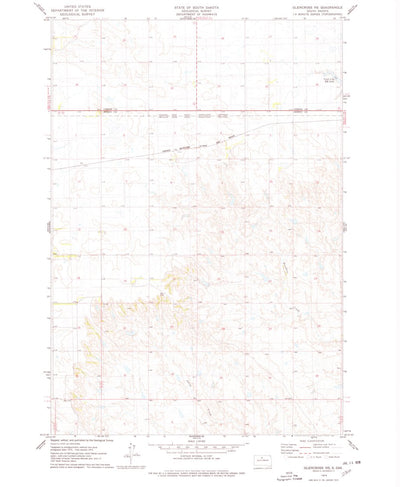 United States Geological Survey Glencross NE, SD (1975, 24000-Scale) digital map