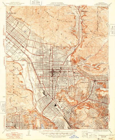 United States Geological Survey Glendale, CA (1928, 24000-Scale) digital map