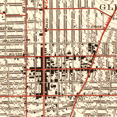 United States Geological Survey Glendale, CA (1928, 24000-Scale) digital map