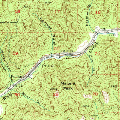United States Geological Survey Glendale, OR (1954, 62500-Scale) digital map