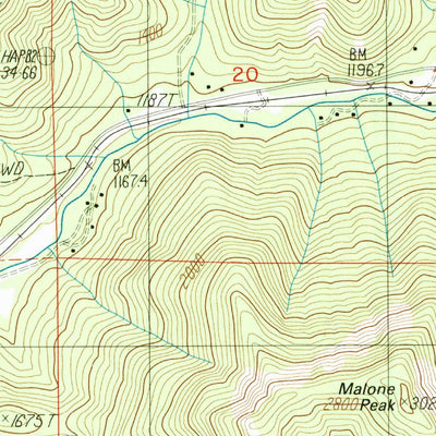 United States Geological Survey Glendale, OR (1986, 24000-Scale) digital map