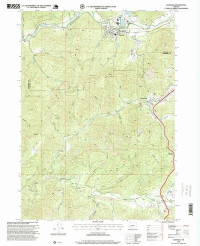 United States Geological Survey Glendale, OR (1996, 24000-Scale) digital map