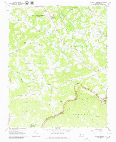 United States Geological Survey Glendale Springs, NC (1967, 24000-Scale) digital map