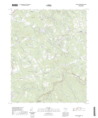 United States Geological Survey Glendale Springs, NC (2022, 24000-Scale) digital map
