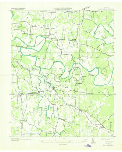United States Geological Survey Glendale, TN (1936, 24000-Scale) digital map
