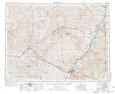 United States Geological Survey Glendive, MT-ND (1954, 250000-Scale) digital map