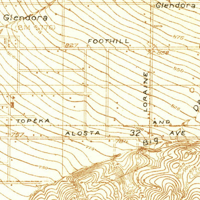 United States Geological Survey Glendora, CA (1925, 24000-Scale) digital map