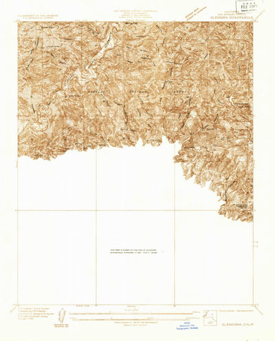 United States Geological Survey Glendora, CA (1933, 24000-Scale) digital map