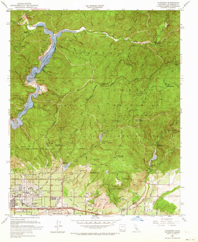 United States Geological Survey Glendora, CA (1953, 24000-Scale) digital map