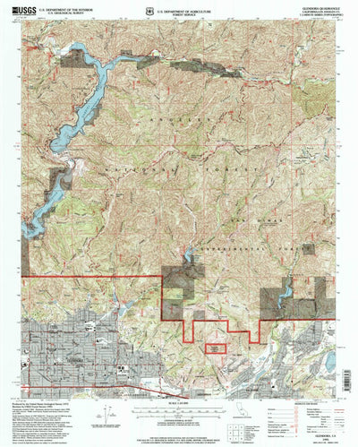 United States Geological Survey Glendora, CA (1995, 24000-Scale) digital map