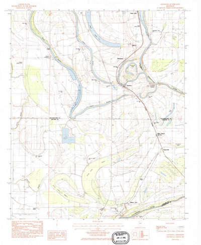 United States Geological Survey Glendora, MS (1983, 24000-Scale) digital map