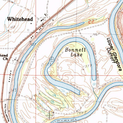 United States Geological Survey Glendora, MS (1983, 24000-Scale) digital map