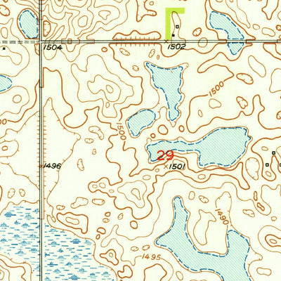 United States Geological Survey Glenfield, ND (1951, 24000-Scale) digital map