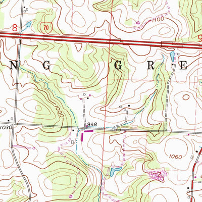 United States Geological Survey Glenford, OH (1992, 24000-Scale) digital map