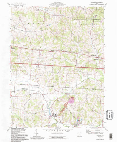 United States Geological Survey Glenford, OH (1992, 24000-Scale) digital map