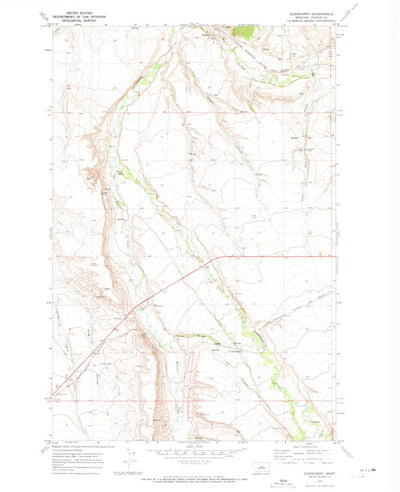 United States Geological Survey Glengarry, MT (1970, 24000-Scale) digital map