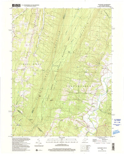 United States Geological Survey Glengary, WV-VA (1996, 24000-Scale) digital map