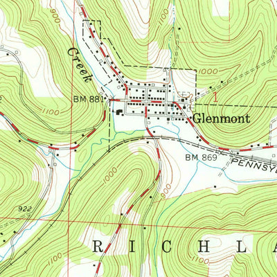 United States Geological Survey Glenmont, OH (1962, 24000-Scale) digital map