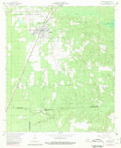 United States Geological Survey Glenmora, LA (1968, 24000-Scale) digital map