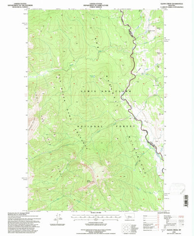 United States Geological Survey Glenn Creek, MT (1995, 24000-Scale) digital map