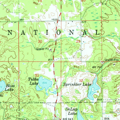 United States Geological Survey Glennie, MI (1959, 62500-Scale) digital map