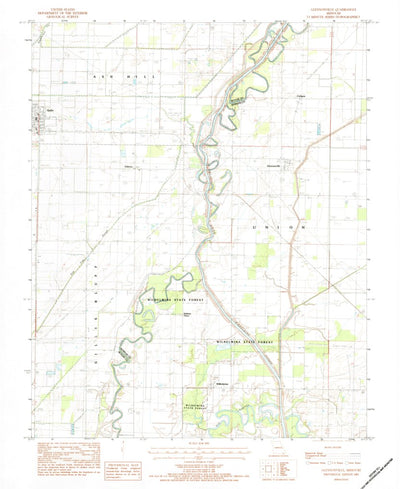 United States Geological Survey Glennonville, MO (1983, 24000-Scale) digital map