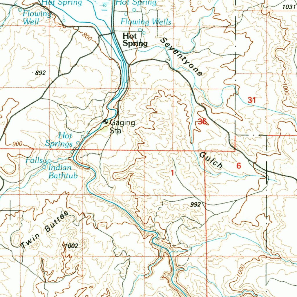 Glenns Ferry, ID (1992, 100000-Scale) Map by United States Geological ...