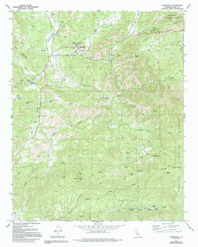United States Geological Survey Glennville, CA (1972, 24000-Scale) digital map