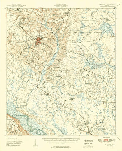United States Geological Survey Glennville, GA (1950, 62500-Scale) digital map