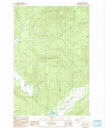 United States Geological Survey Glenoma, WA (1987, 24000-Scale) digital map