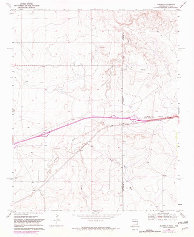United States Geological Survey Glenrio, NM-TX (1968, 24000-Scale) digital map