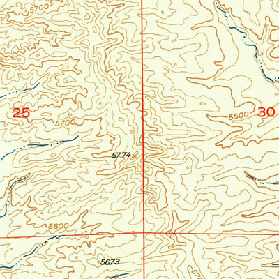 United States Geological Survey Glenrock NW, WY (1950, 24000-Scale) digital map