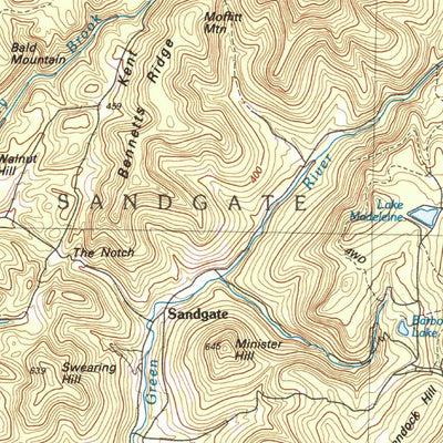 United States Geological Survey Glens Falls, NY-VT (1986, 100000-Scale) digital map