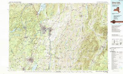 United States Geological Survey Glens Falls, NY-VT (1989, 100000-Scale) digital map