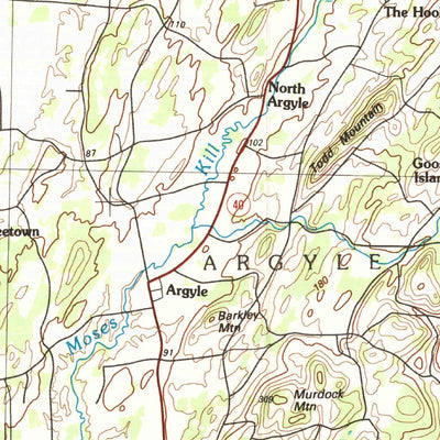 United States Geological Survey Glens Falls, NY-VT (1989, 100000-Scale) digital map