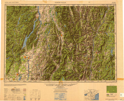 United States Geological Survey Glens Falls, NY-VT-NH (1950, 250000-Scale) digital map