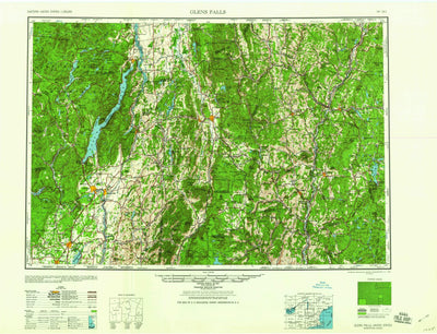 United States Geological Survey Glens Falls, NY-VT-NH (1959, 250000-Scale) digital map