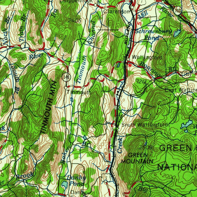United States Geological Survey Glens Falls, NY-VT-NH (1964, 250000-Scale) digital map