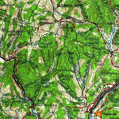 United States Geological Survey Glens Falls, NY-VT-NH (1964, 250000-Scale) digital map