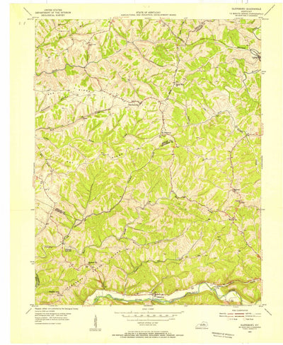 United States Geological Survey Glensboro, KY (1954, 24000-Scale) digital map