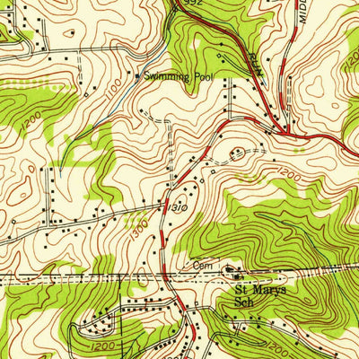 United States Geological Survey Glenshaw, PA (1953, 24000-Scale) digital map