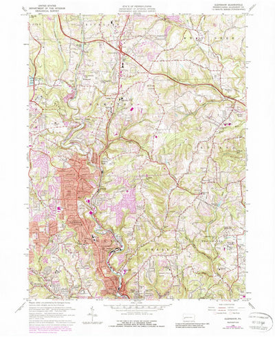 United States Geological Survey Glenshaw, PA (1960, 24000-Scale) digital map