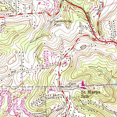 United States Geological Survey Glenshaw, PA (1960, 24000-Scale) digital map