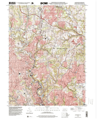 United States Geological Survey Glenshaw, PA (1993, 24000-Scale) digital map