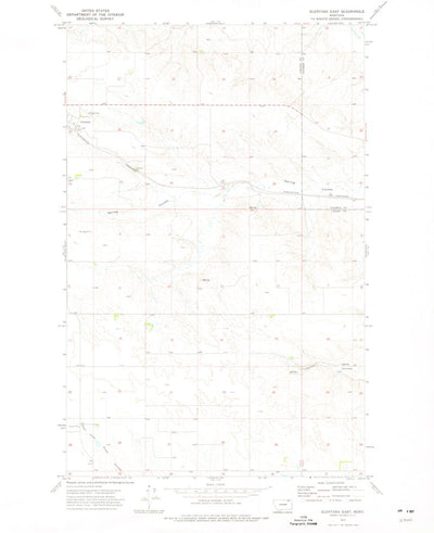 United States Geological Survey Glentana East, MT (1973, 24000-Scale) digital map
