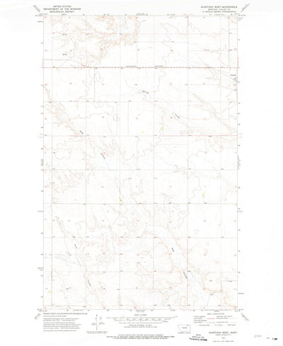 United States Geological Survey Glentana West, MT (1973, 24000-Scale) digital map