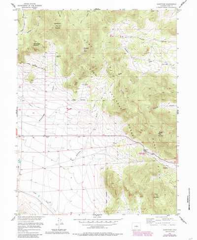 United States Geological Survey Glentivar, CO (1956, 24000-Scale) digital map