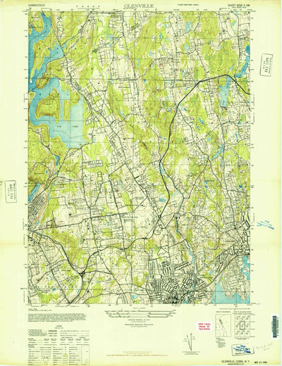United States Geological Survey Glenville, CT-NY (1944, 24000-Scale) digital map