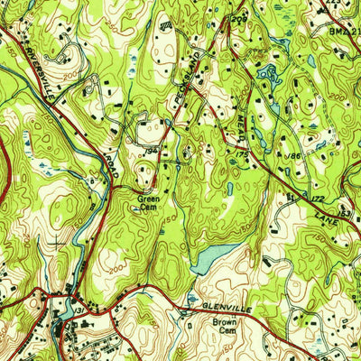 United States Geological Survey Glenville, CT-NY (1951, 31680-Scale) digital map